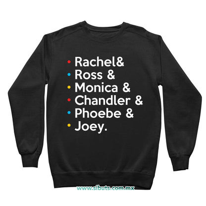 Sudadera Niña Cuello Redondo Friends Joey Rachel Monica Phoebe Ross Chandler