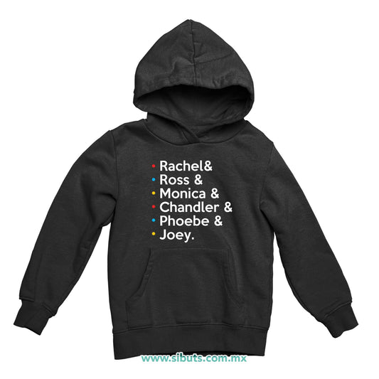 Sudadera Niña Gorro Friends Joey Rachel Monica Phoebe Ross Chandler
