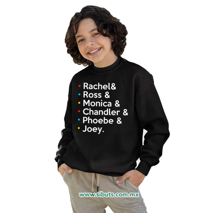 Sudadera Niña Cuello Redondo Friends Joey Rachel Monica Phoebe Ross Chandler