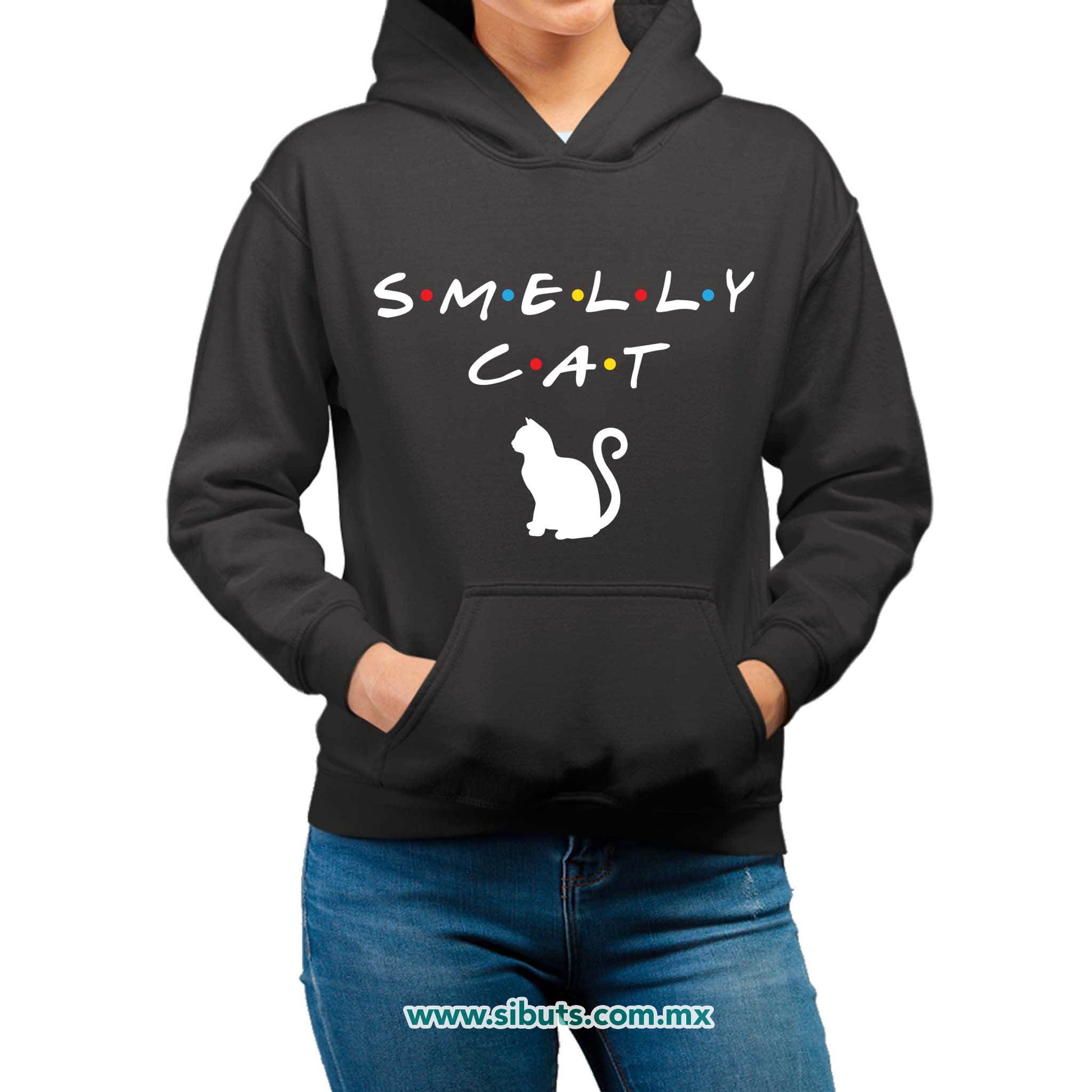 Sudadera Mujer Gorro Friends Smelly Cat