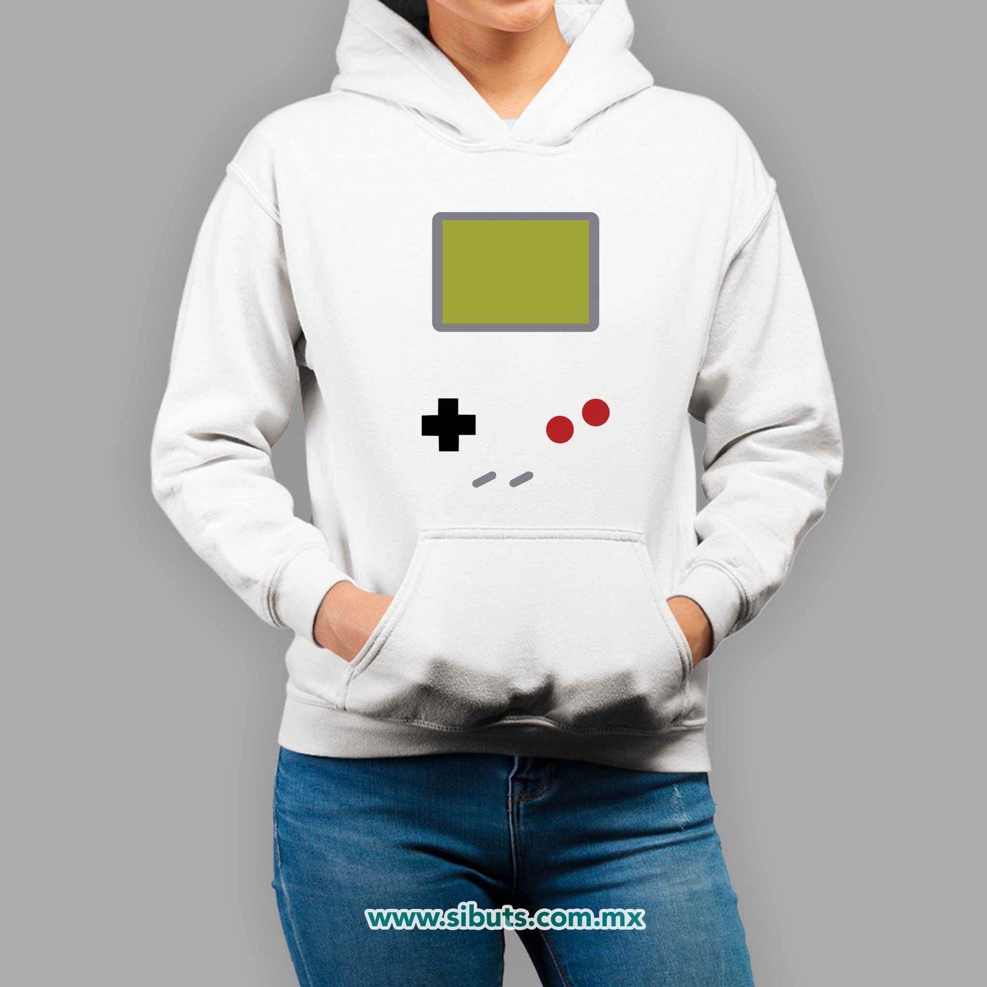Sudadera Mujer Gorro Game Boy Retro