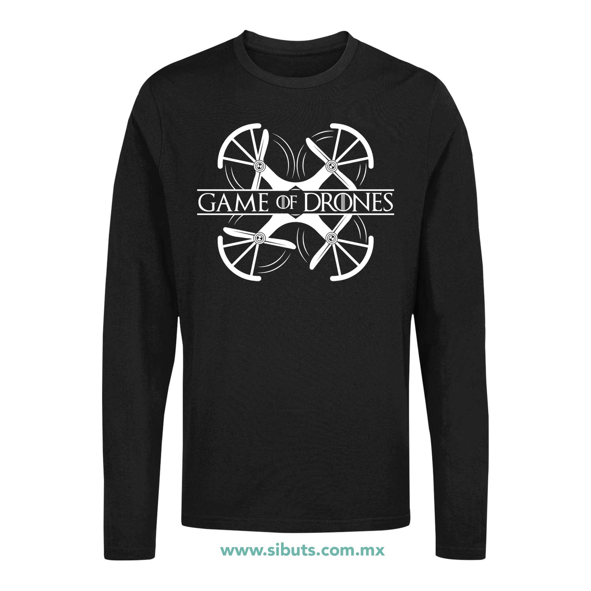 Playera Hombre Manga Larga Game Of Drones
