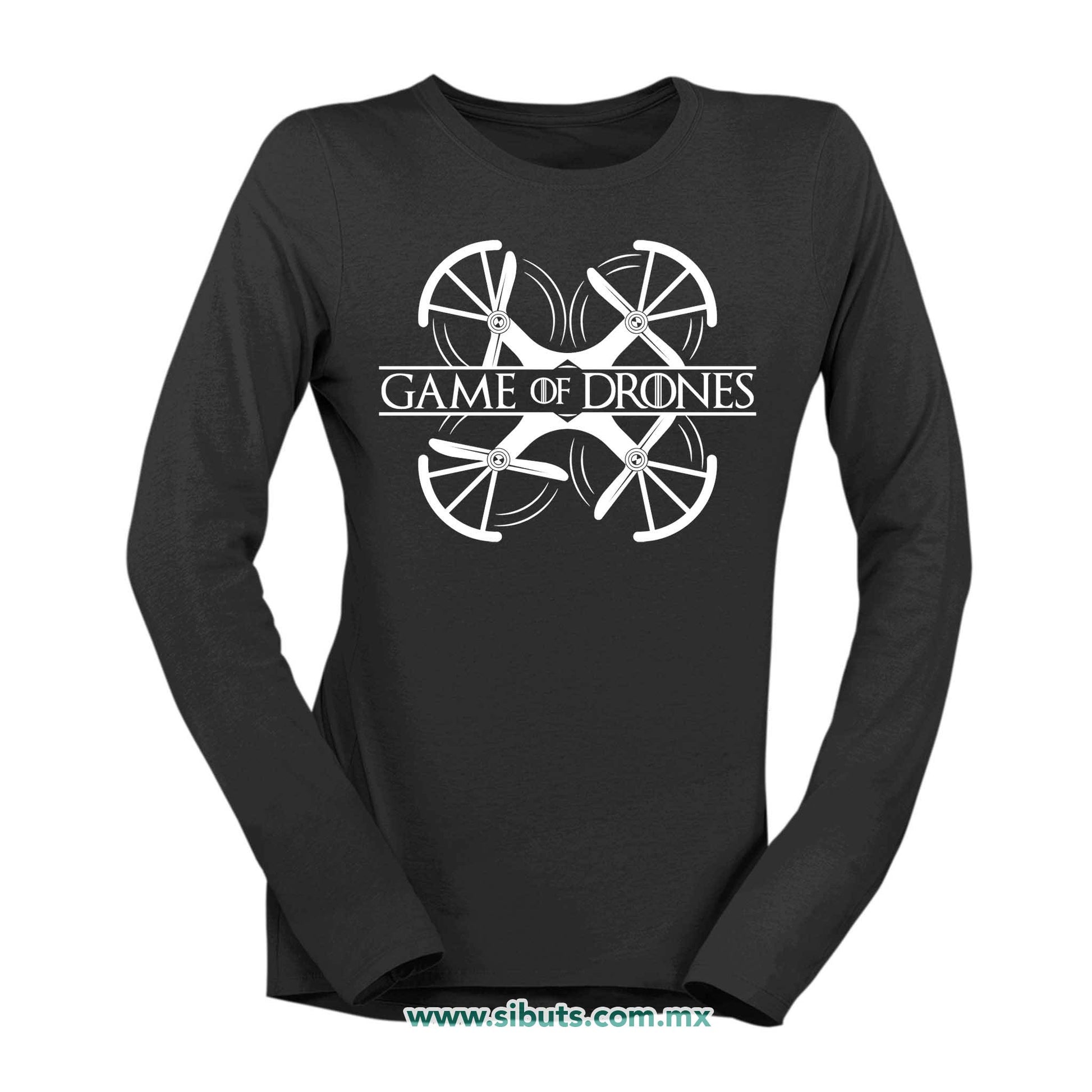 Playera Mujer Manga Larga Game Of Drones