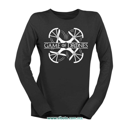 Playera Mujer Manga Larga Game Of Drones