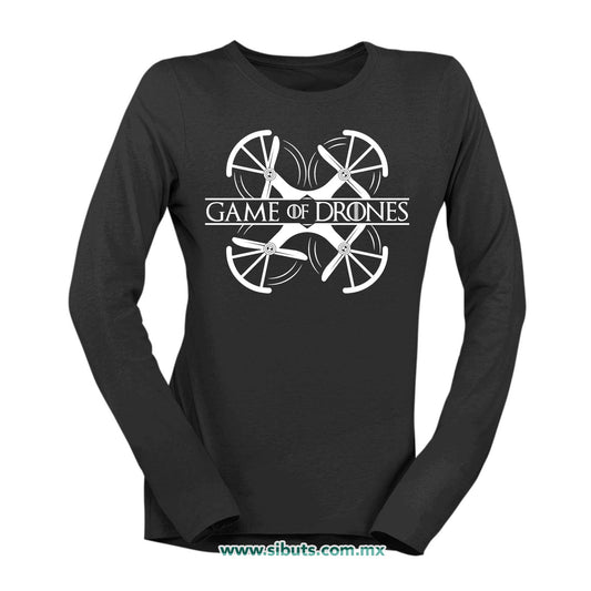Playera Mujer Manga Larga Game Of Drones