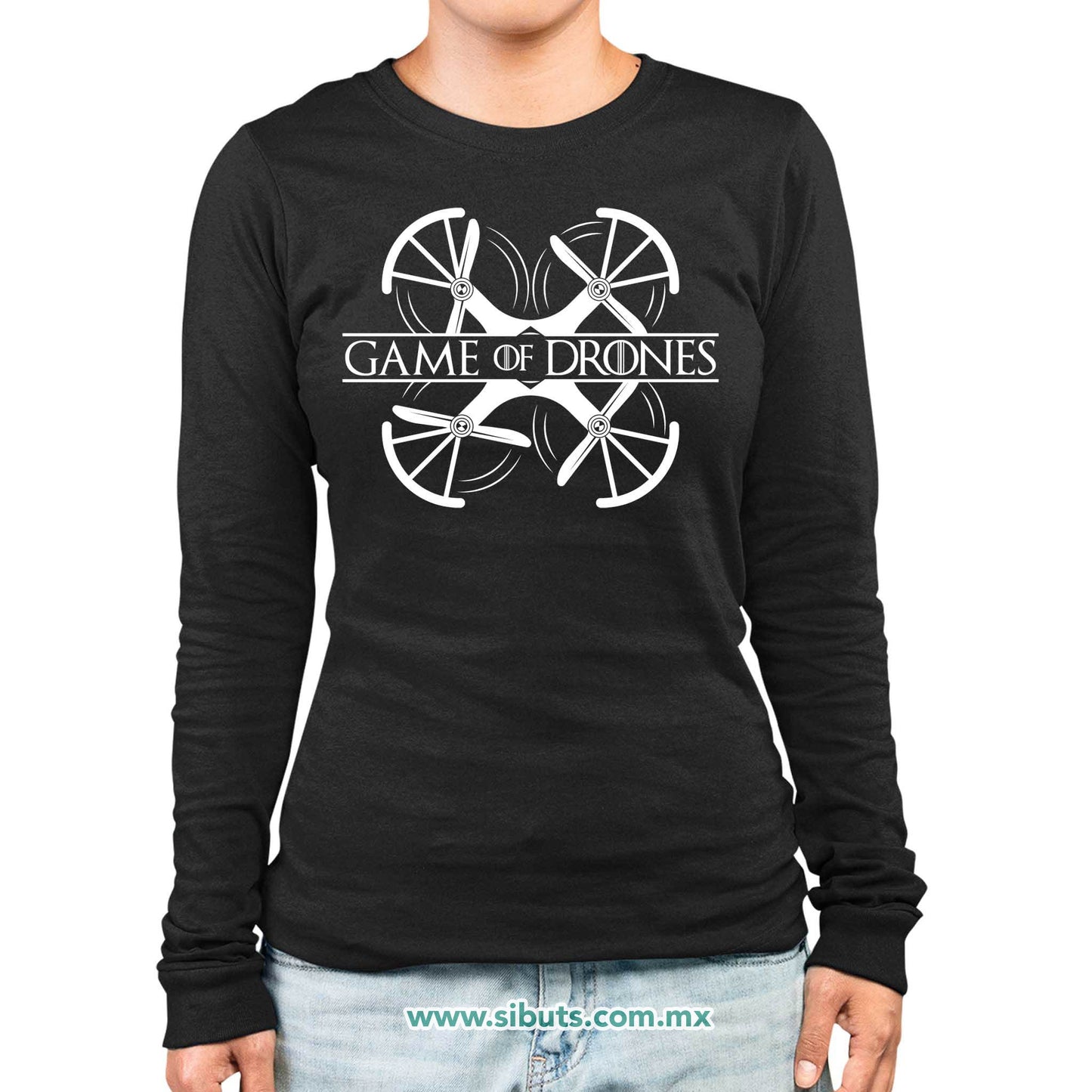 Playera Mujer Manga Larga Game Of Drones