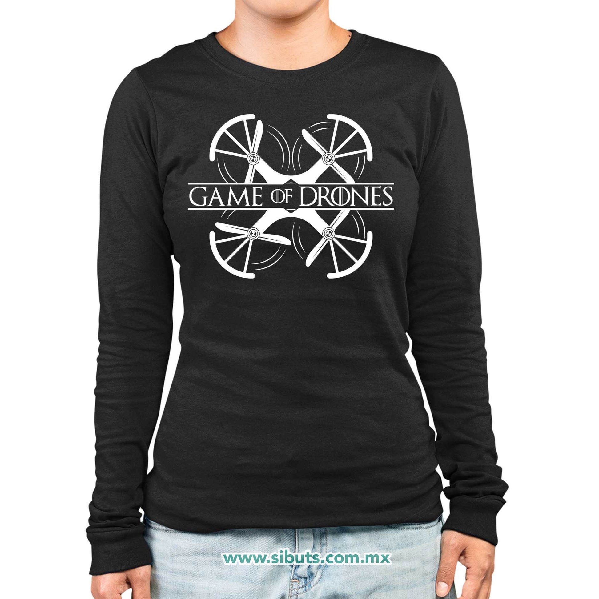 Playera Mujer Manga Larga Game Of Drones