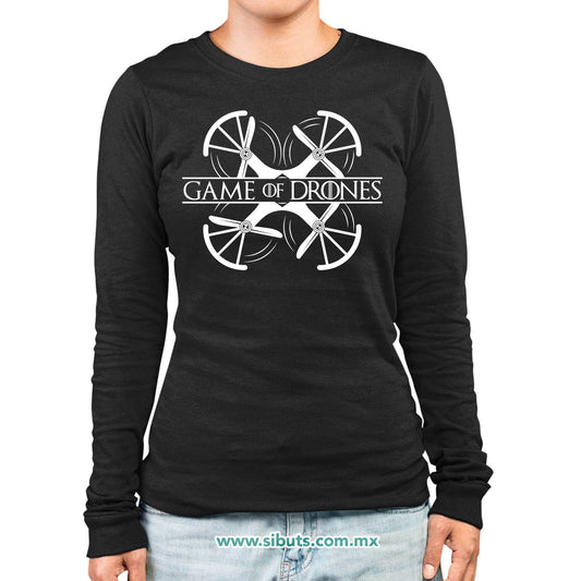 Playera Mujer Manga Larga Game Of Drones