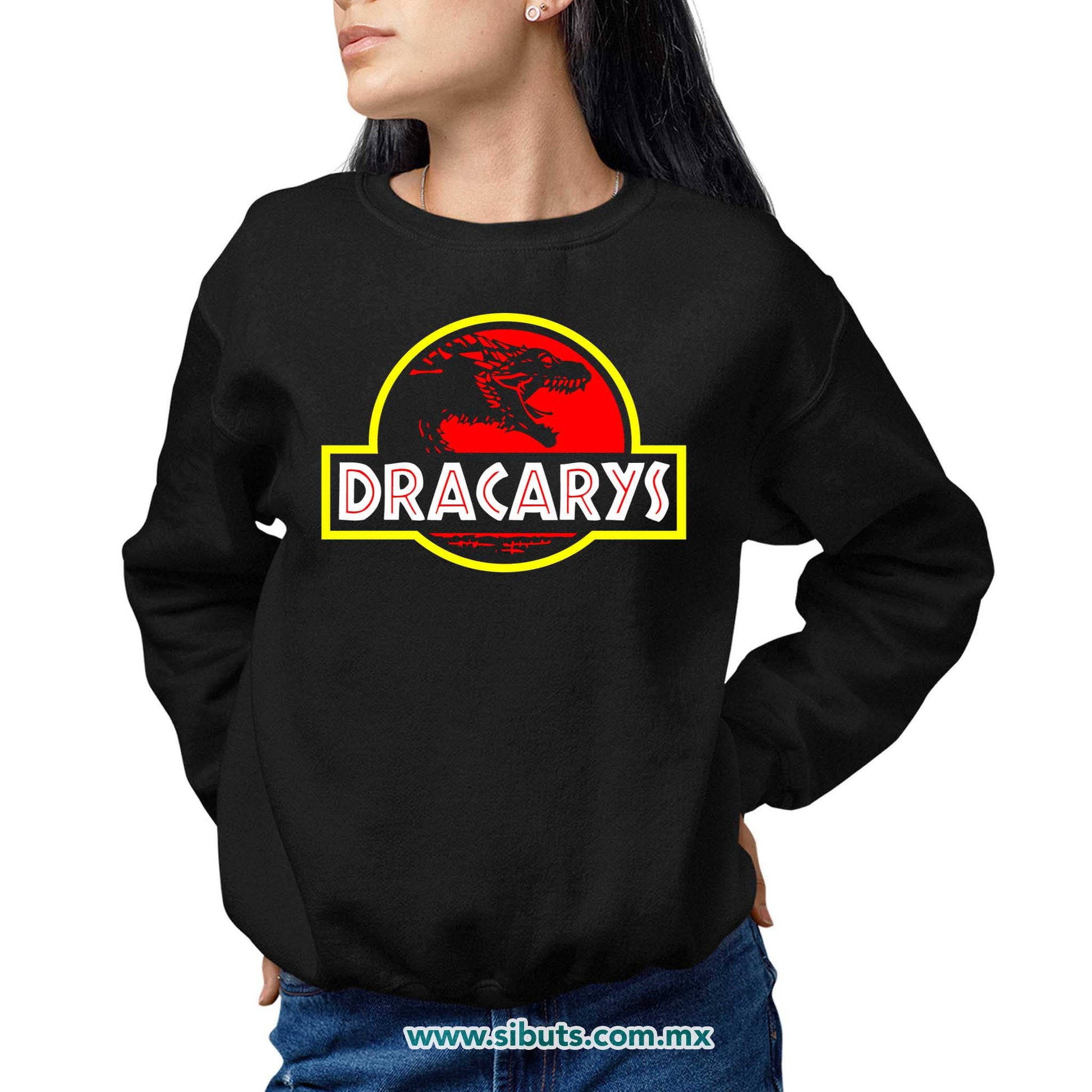 Sudadera Mujer Cuello Redondo Game Of Thrones Dracarys Jurassic Park