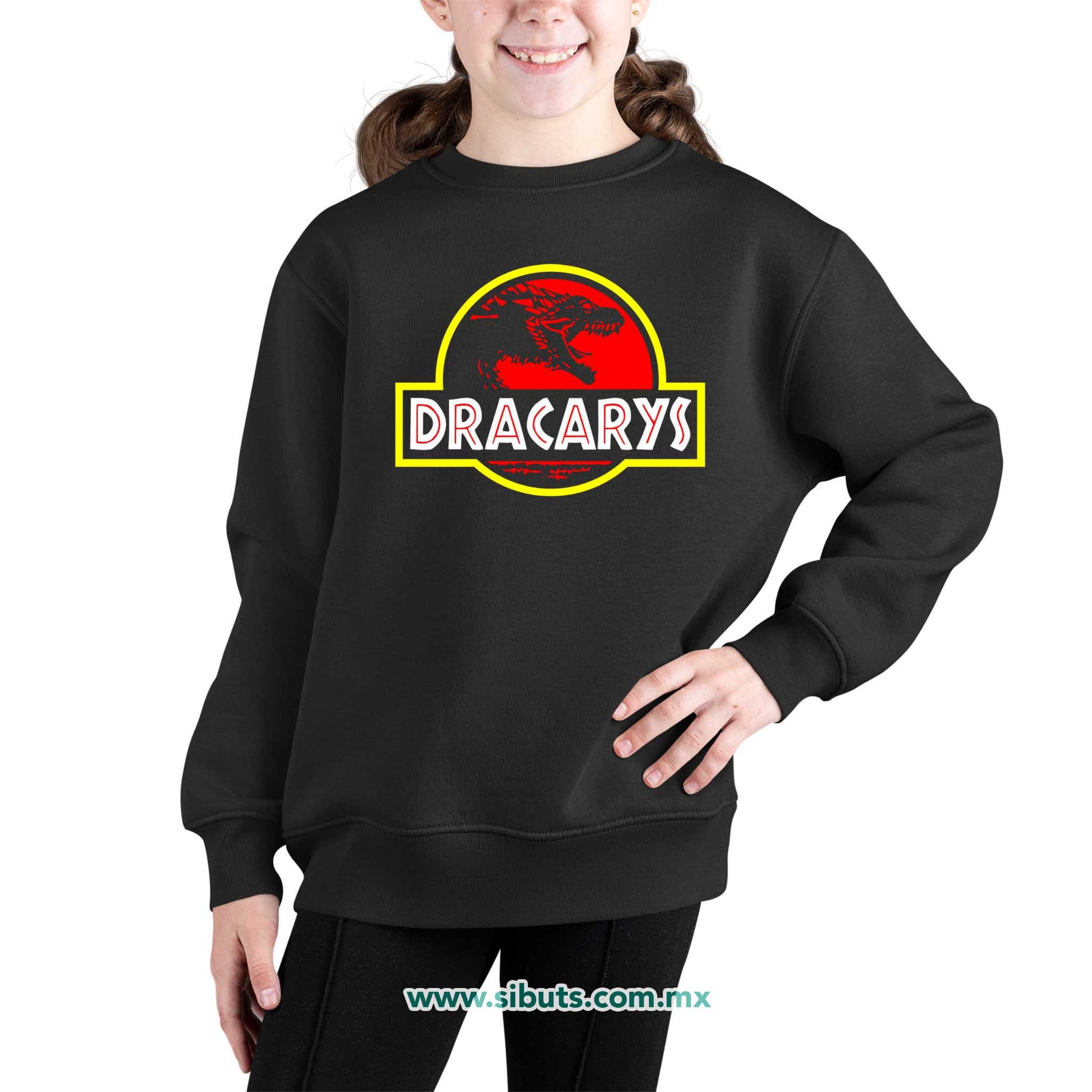 Sudadera Niña Cuello Redondo Game Of Thrones Dracarys Jurassic Park