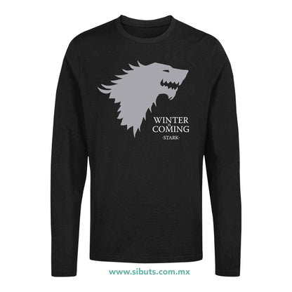 Playera Hombre Manga Larga Game Of Thrones Winter Is Coming Stark