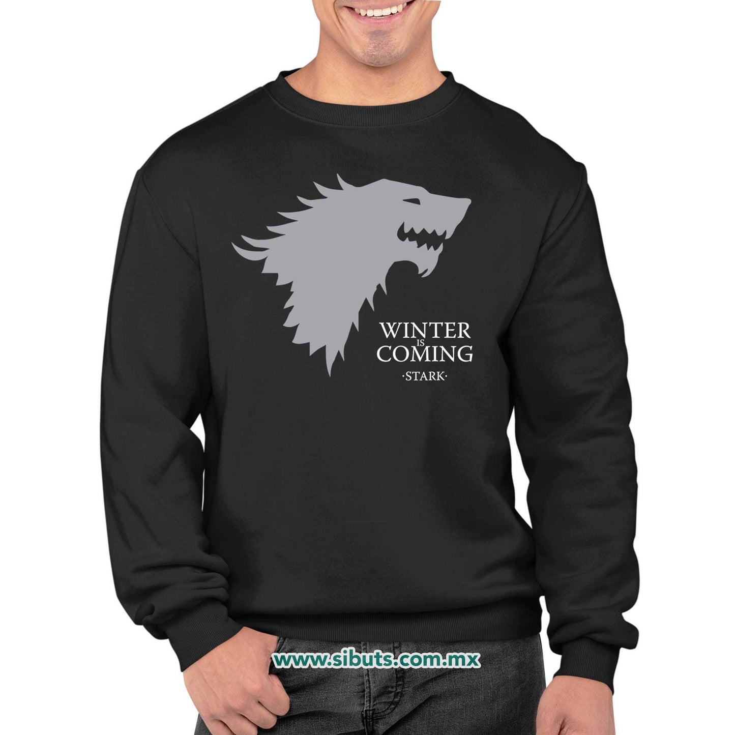 Sudadera Hombre Cuello Redondo Game Of Thrones Winter Is Coming Stark