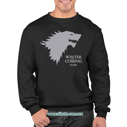 Sudadera Hombre Cuello Redondo Game Of Thrones Winter Is Coming Stark