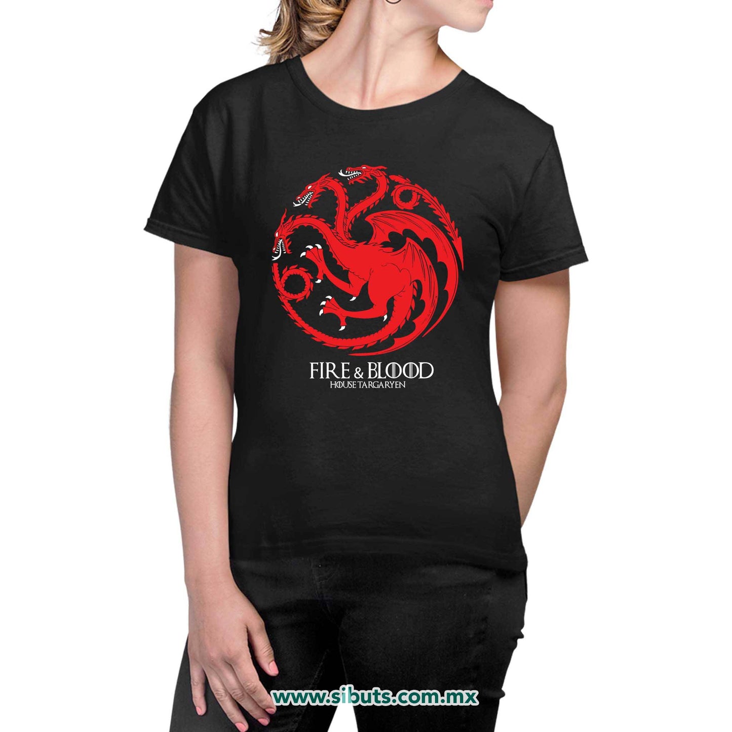 Playera Mujer Game Of Thrones House Targaryen Fire And Blood