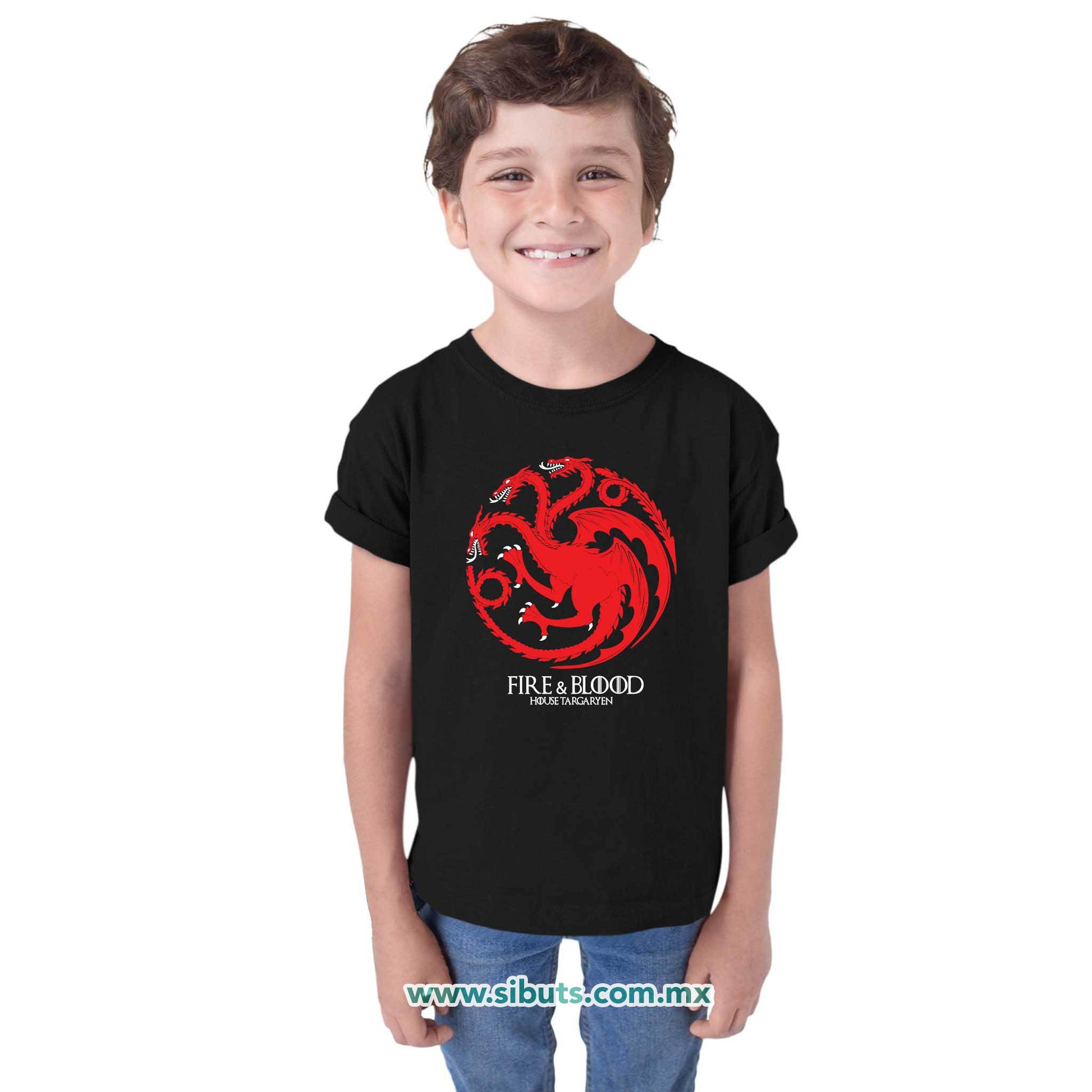 Playera Niña Game Of Thrones House Targaryen Fire And Blood