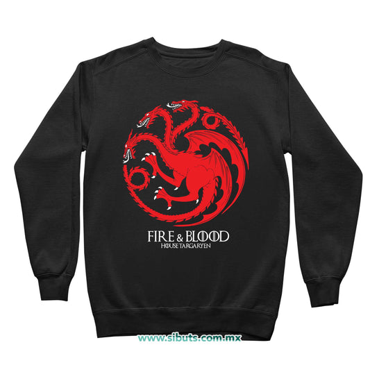 Sudadera Niña Cuello Redondo Game Of Thrones House Targaryen Fire And Blood