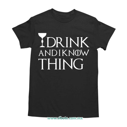Playera Hombre Game Of Thrones I Drink And Know Things con Copa