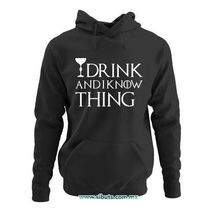 Sudadera Mujer Gorro Game Of Thrones I Drink And Know Things con Copa