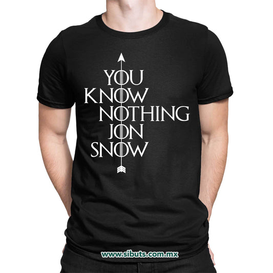 Playera Hombre Game Of Thrones You Know Nothing Jon Snow