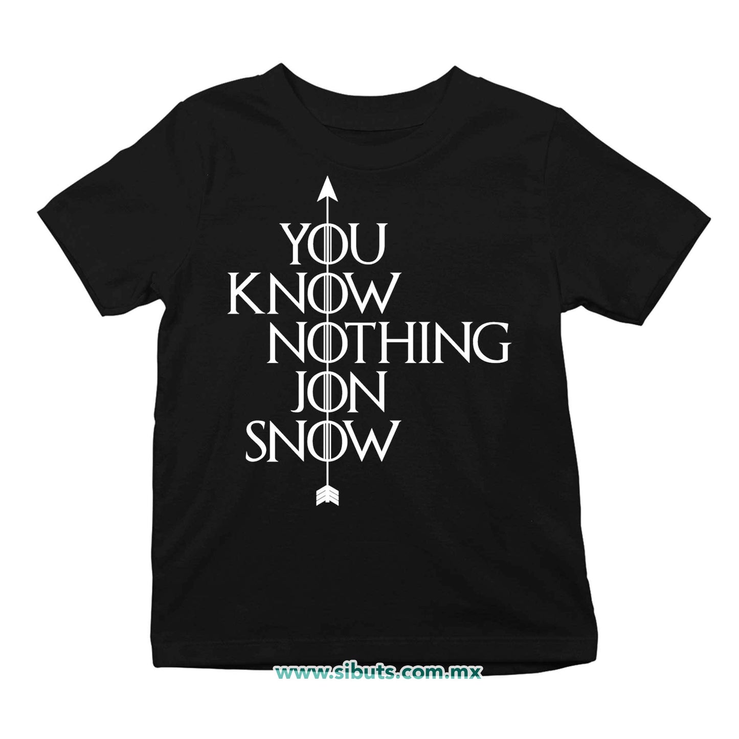 Playera Niña Game Of Thrones You Know Nothing Jon Snow