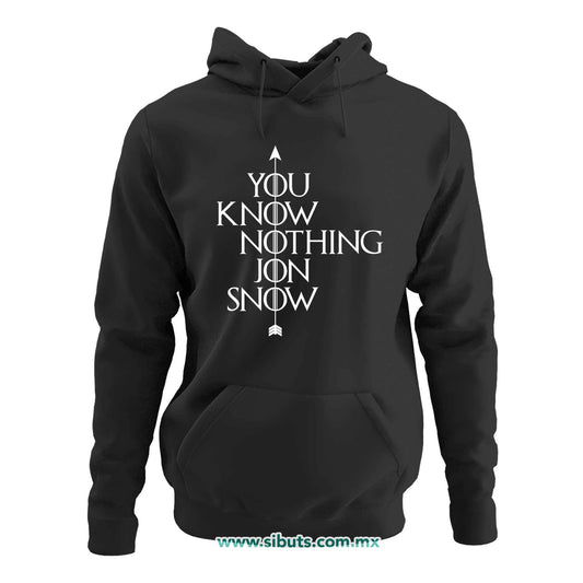 Sudadera Mujer Gorro Game Of Thrones You Know Nothing Jon Snow