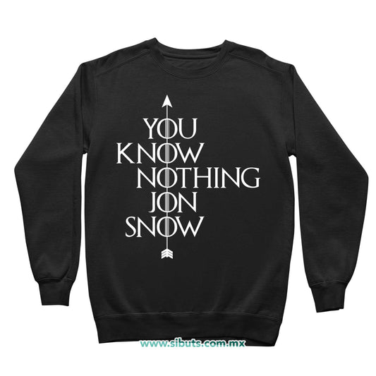 Sudadera Niña Cuello Redondo Game Of Thrones You Know Nothing Jon Snow