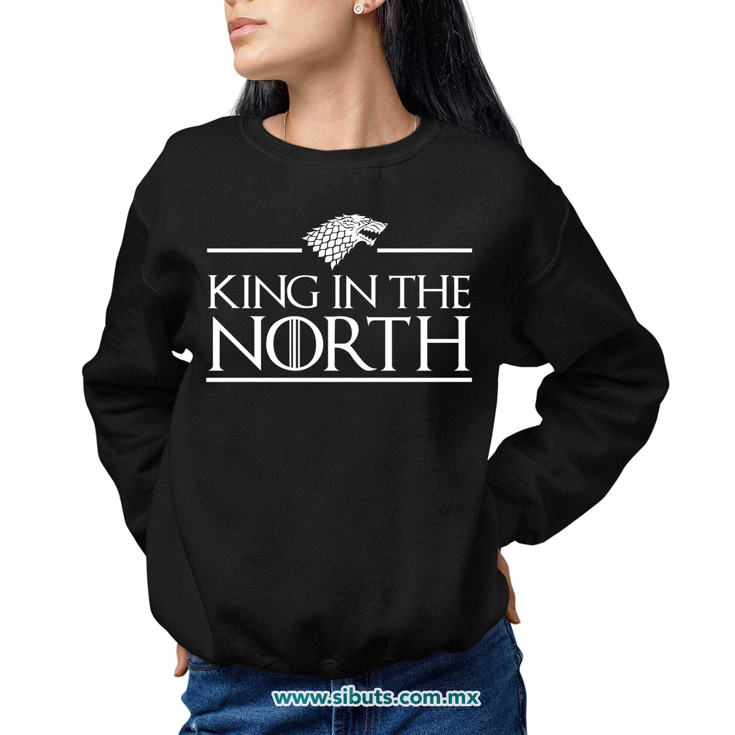 Sudadera Mujer Cuello Redondo Game Of Thrones King In The North