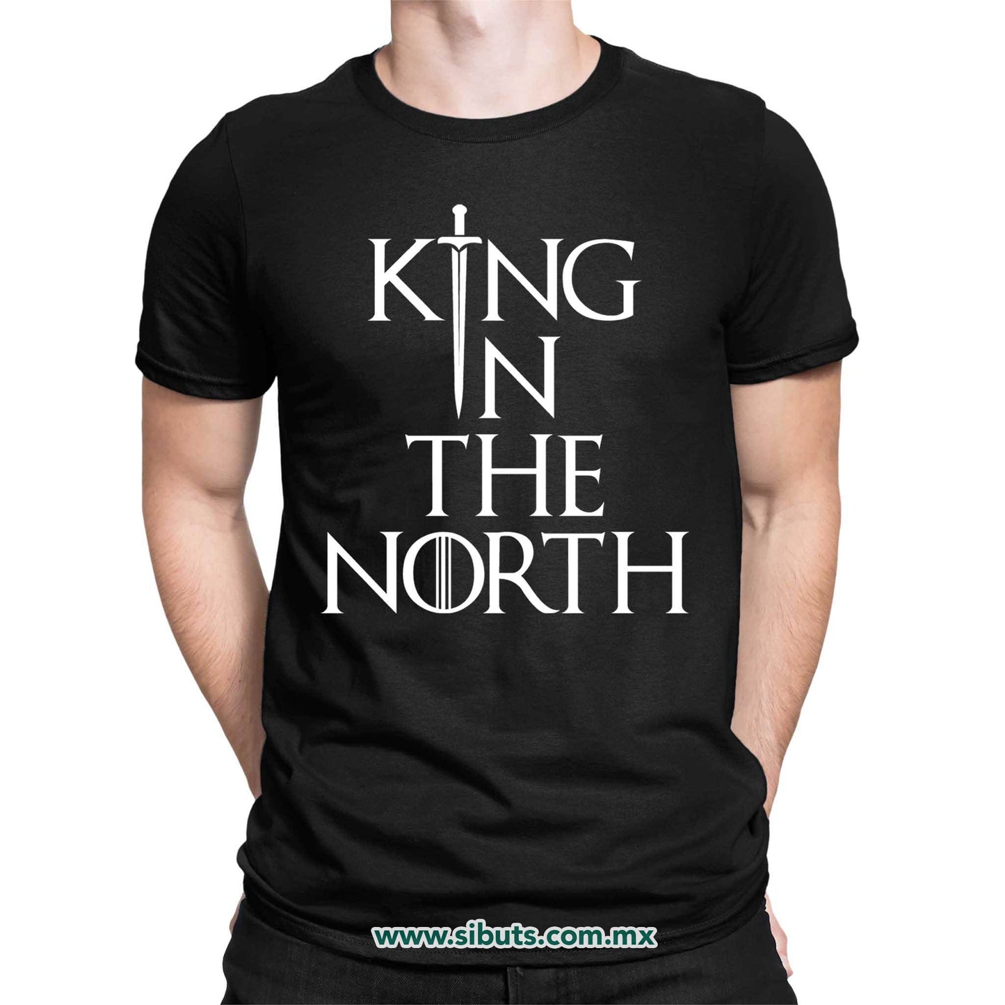 Playera Hombre Game Of Thrones King In The North Sword
