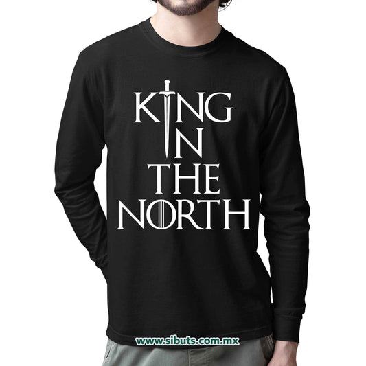 Playera Hombre Manga Larga Game Of Thrones King In The North Sword