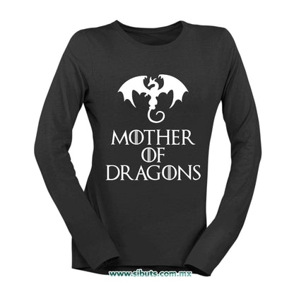 Playera Mujer Manga Larga Game Of Thrones Mother Of Dragons