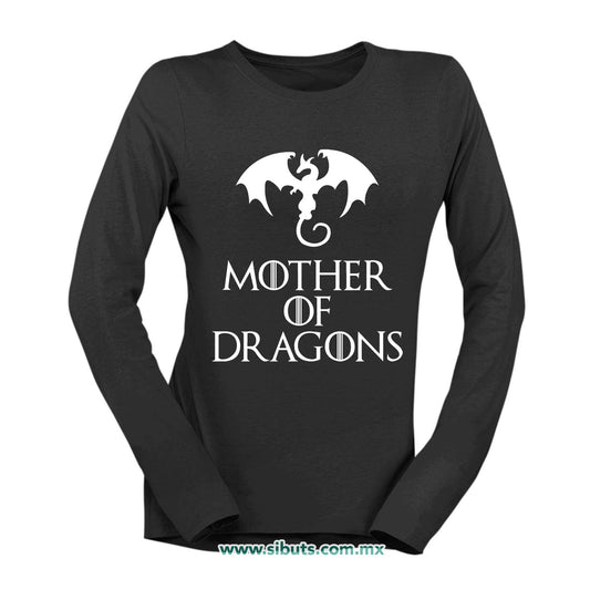 Playera Mujer Manga Larga Game Of Thrones Mother Of Dragons