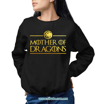 Sudadera Mujer Cuello Redondo Game Of Thrones Mother Of Dragons Dorado