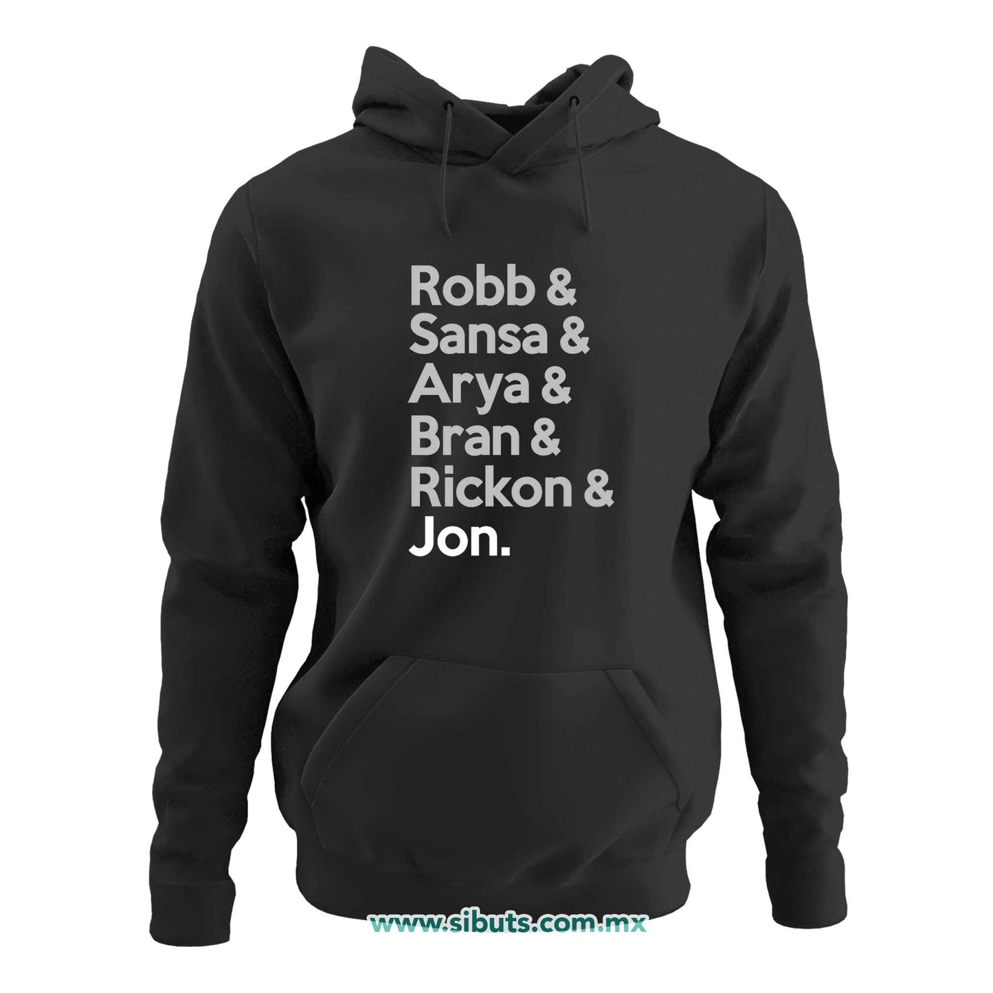 Sudadera Mujer Gorro Game Of Thrones Names Jon Sansa Arya
