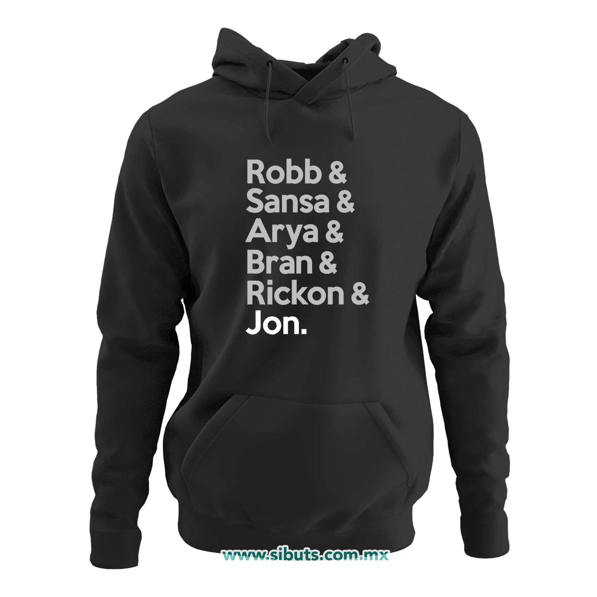 Sudadera Mujer Gorro Game Of Thrones Names Jon Sansa Arya