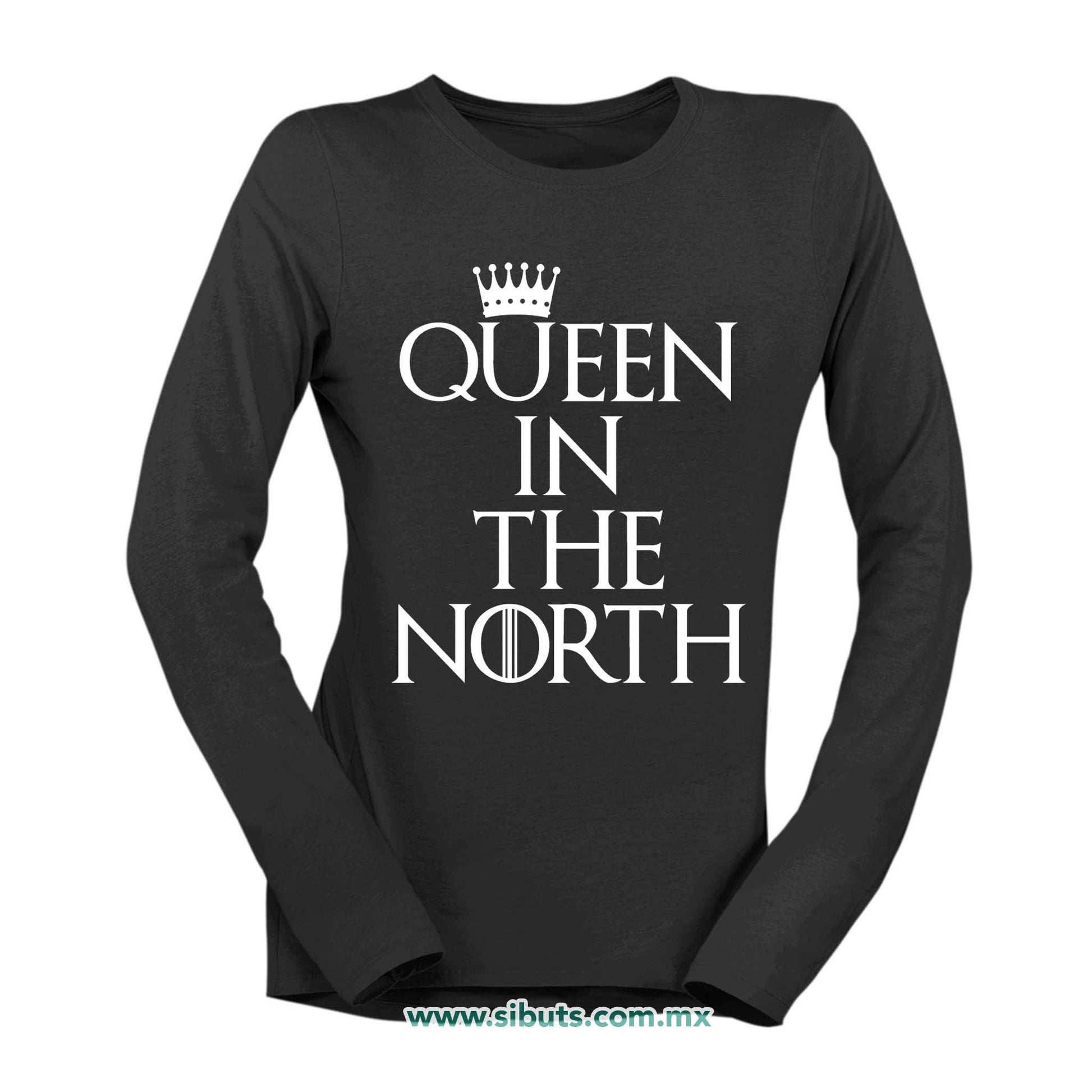 Playera Mujer Manga Larga Game Of Thrones Queen In The North