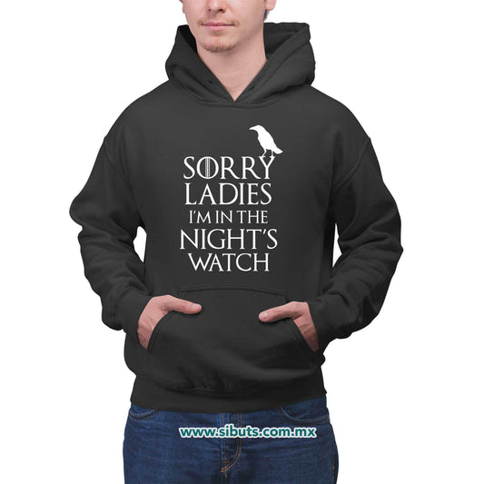 Sudadera Hombre Gorro Game Of Thrones Sorry Ladies I´m In The Night´s Watch