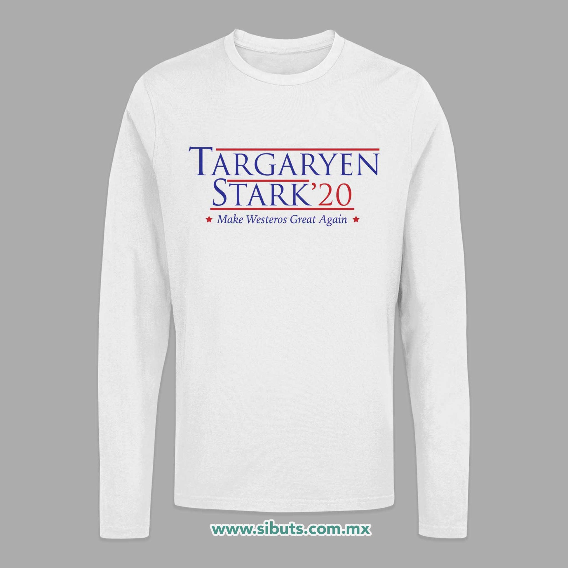 Playera Hombre Manga Larga Game Of Thrones Targaryen Stark