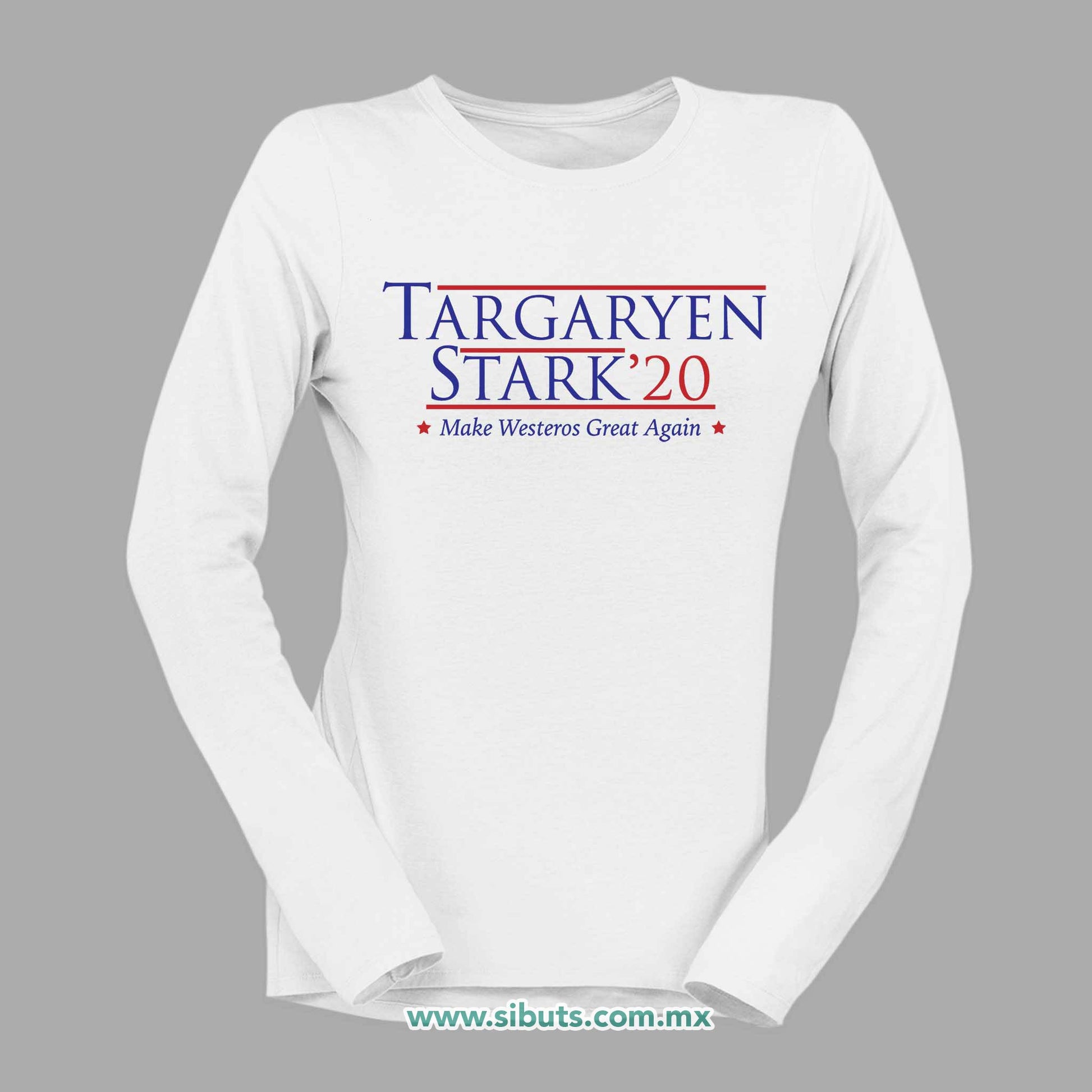 Playera Mujer Manga Larga Game Of Thrones Targaryen Stark