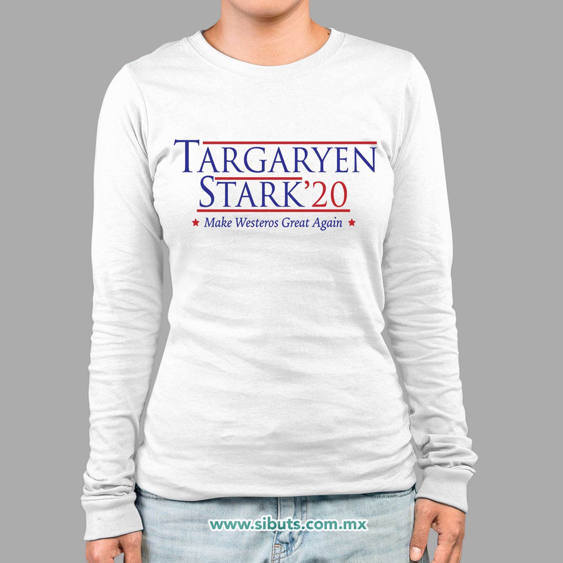 Playera Mujer Manga Larga Game Of Thrones Targaryen Stark