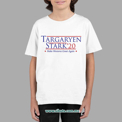 Playera Niño Game Of Thrones Targaryen Stark