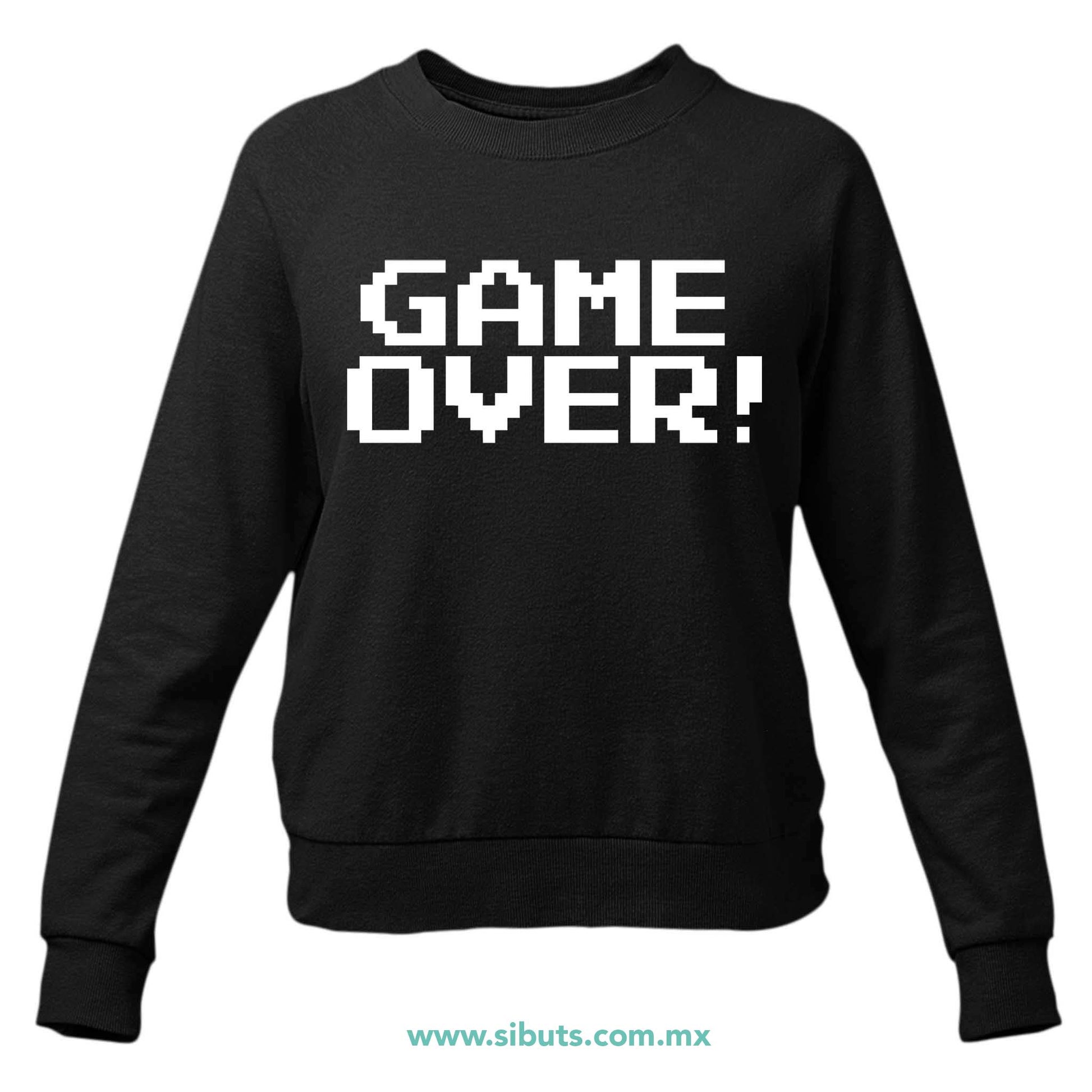 Sudadera Mujer Cuello Redondo Game Over Gamer