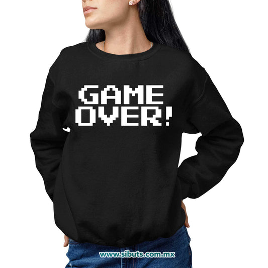 Sudadera Mujer Cuello Redondo Game Over Gamer