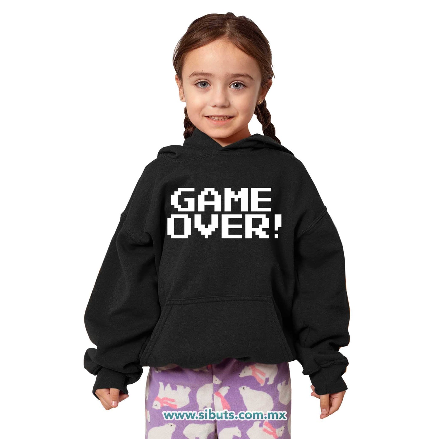 Sudadera Niño Gorro Game Over Gamer