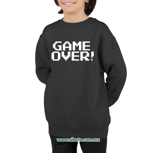 Sudadera Niño Cuello Redondo Game Over Gamer