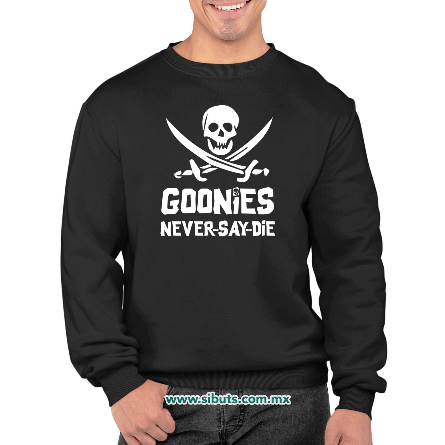 Sudadera Hombre Cuello Redondo Goonies Never Say Die