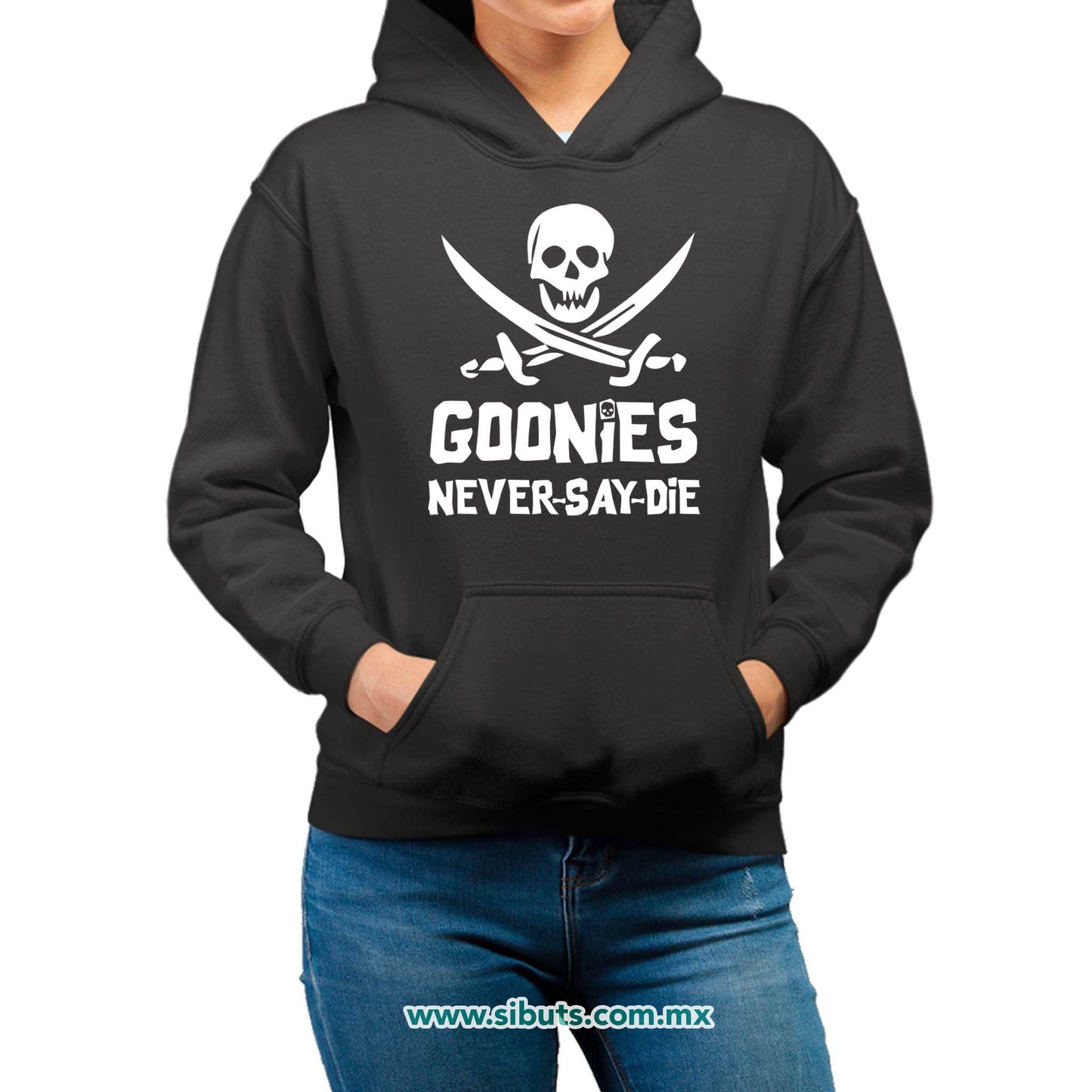 Sudadera Mujer Gorro Goonies Never Say Die