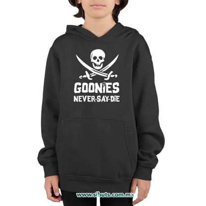 Sudadera Niño Gorro Goonies Never Say Die