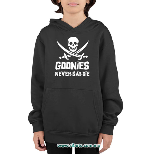 Sudadera Niño Gorro Goonies Never Say Die