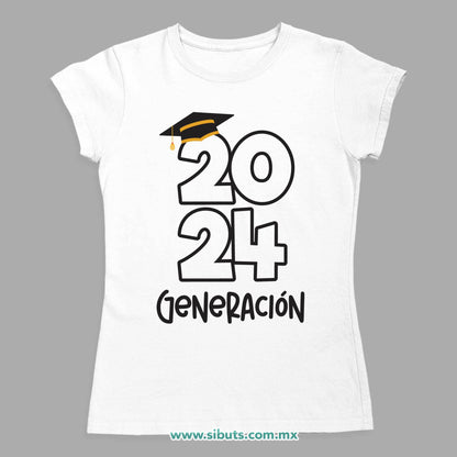 Playera Mujer Graduación Generación Personalizada