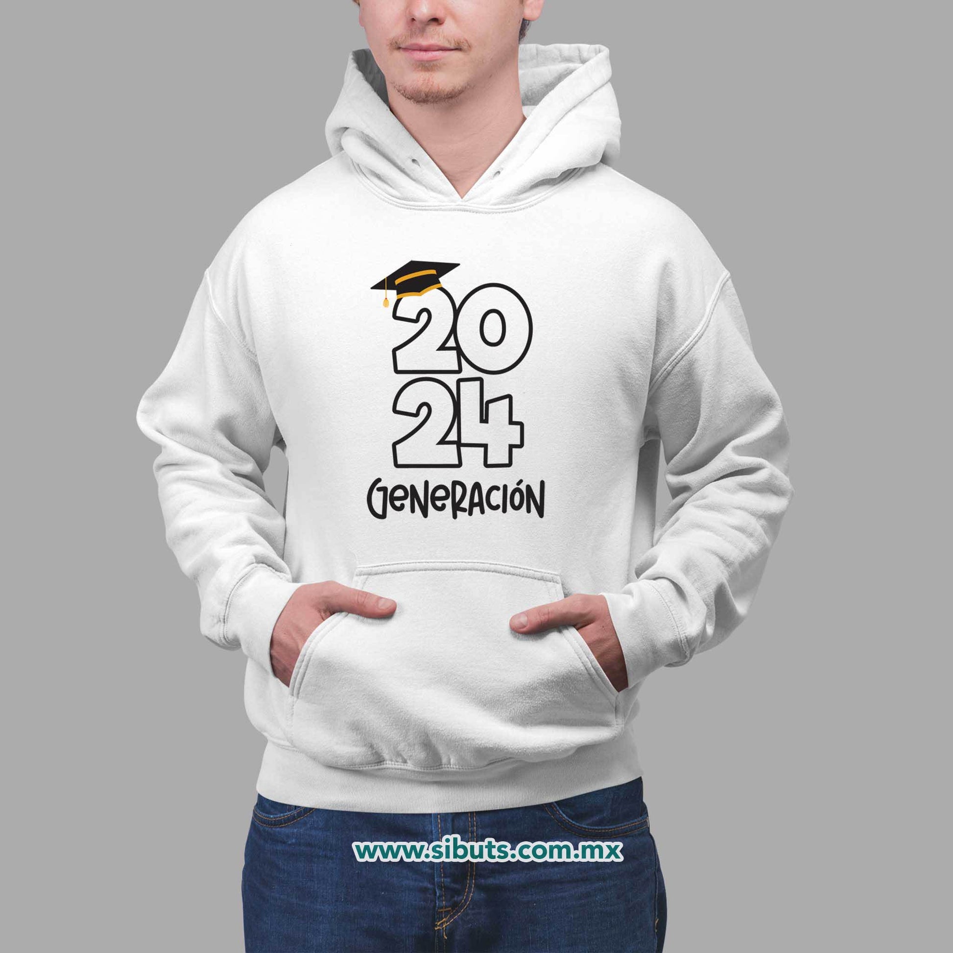 Sudadera Hombre Gorro Graduación Generación Personalizada